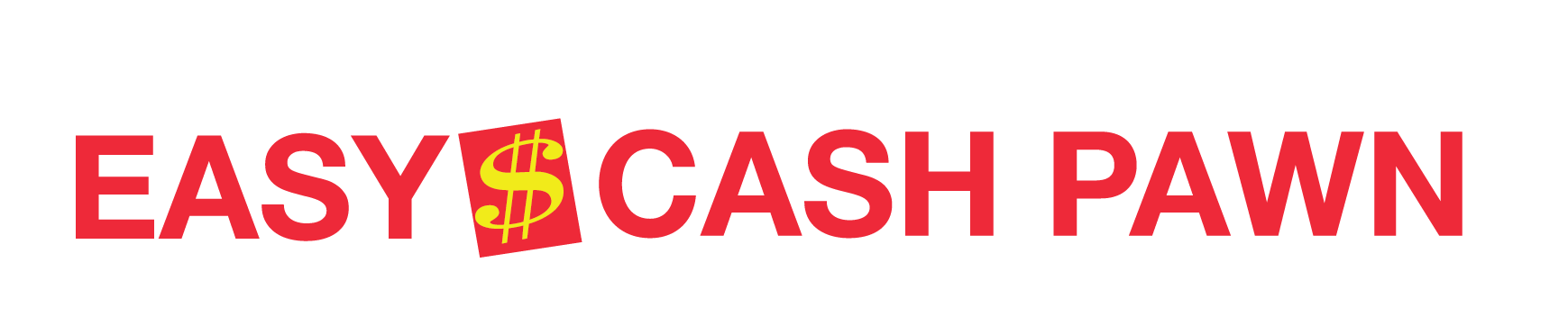 Easy cash pawn logo Horizontal RED